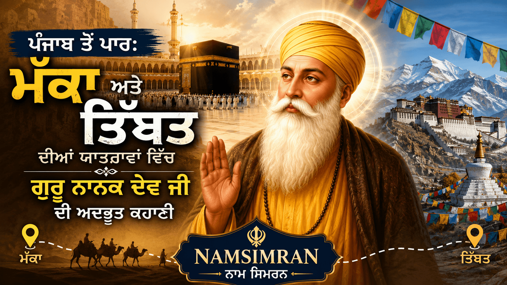 ਪੰਜਾਬ ਤੋਂ ਪਾਰ: ਮੱਕਾ ਅਤੇ ਤਿੱਬਤ ਦੀਆਂ ਯਾਤਰਾਵਾਂ ਵਿੱਚ ਗੁਰੂ ਨਾਨਕ ਦੇਵ ਜੀ ਦੀ ਅਦਭੁਤ ਕਹਾਣੀ